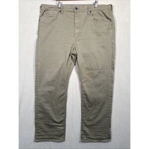 Davin Bitton Buffalo Six-x Mens Jeans 44x30 Slim Straight Stretch  Khaki Cowboy